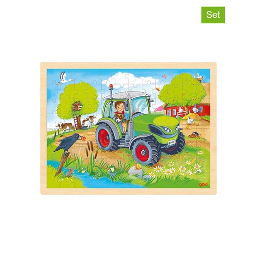 Goki 96-częściowy zestaw puzzli &quot;Traktor&quot; - 3+ ze sklepu Limango Polska w kategorii Puzzle - zdjęcie 186598377