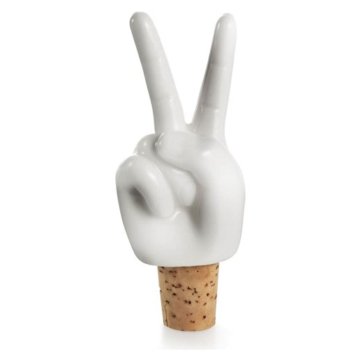 Donkey Zatyczka "Peace" w kolorze białym do butelki - 4 x 10 x 3 cm - id: 17658405 - marki Donkey - 186598487 Donkey Zatyczka "Peace" w kolorze białym do butelki - 4 x 10 x 3 cm ze sklepu Limango Polska w kategorii Naczynia - zdjęcie 186598487