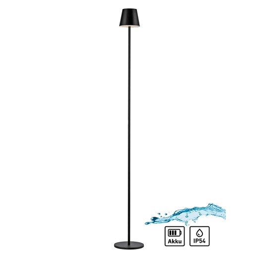 Just Light Lampa stojąca LED w kolorze czarnym - wys. 125 cm ze sklepu Limango Polska w kategorii Oświetlenie - zdjęcie 186598496