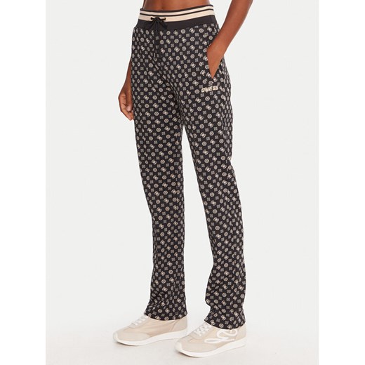 Guess Spodnie dresowe V5YB20 KB212 Czarny Regular Fit ze sklepu MODIVO w kategorii Spodnie damskie - zdjęcie 186598745