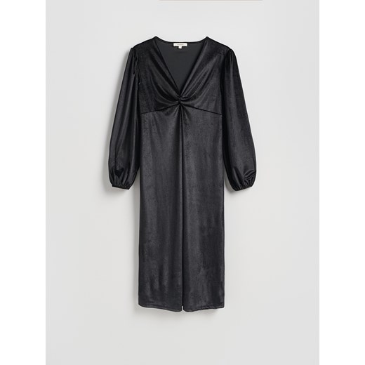 Reserved - Sukienka maxi z drapowaniem - czarny ze sklepu Reserved w kategorii Sukienki - zdjęcie 186599298
