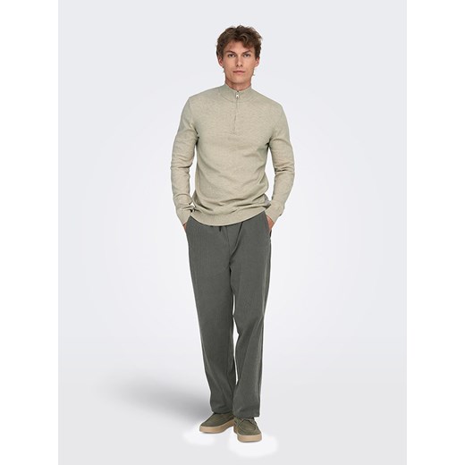 ONLY &amp; SONS Sweter &quot;Loui&quot; w kolorze beżowym ze sklepu Limango Polska w kategorii Swetry męskie - zdjęcie 186599696