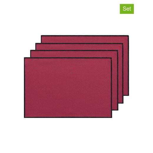 GAMUSI Podkładki stołowe (4 szt.) &quot;Sabler&quot; w kolorze czerwonym Gamusi 35x50 cm okazja Limango Polska