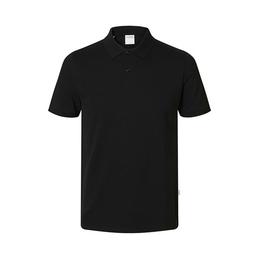 SELECTED HOMME Koszulka polo &quot;Atlas&quot; w kolorze czarnym ze sklepu Limango Polska w kategorii T-shirty męskie - zdjęcie 186599728