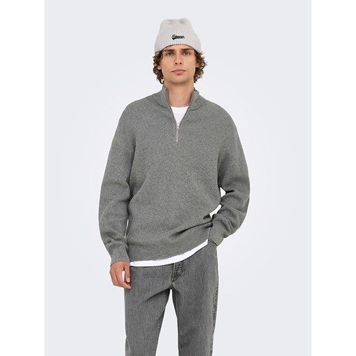 ONLY &amp; SONS Sweter &quot;Phil&quot; w kolorze szarym ze sklepu Limango Polska w kategorii Swetry męskie - zdjęcie 186599738