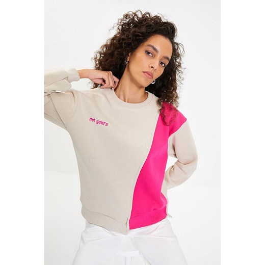trendyol Bluza w kolorze beżowo-różowym Trendyol XL okazyjna cena Limango Polska