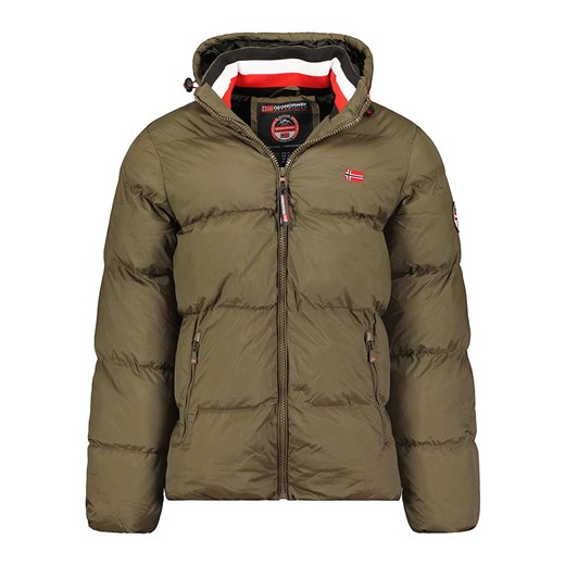 Geographical Norway Kurtka pikowana &quot;Ancelo&quot; w kolorze khaki ze sklepu Limango Polska w kategorii Kurtki męskie - zdjęcie 186600176