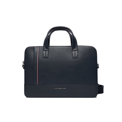 Torba na laptopa Tommy Hilfiger Th Central Slim Computer Bag AM0AM13631 Granatowy ze sklepu eobuwie.pl w kategorii Torby na laptopa - zdjęcie 186600649