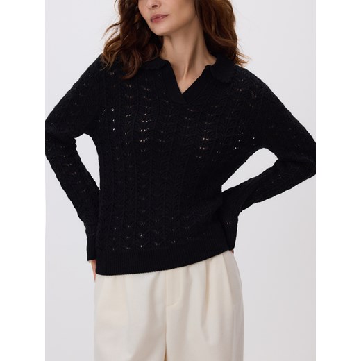 Reserved - Sweter z dodatkiem wełny - czarny Reserved XS Reserved