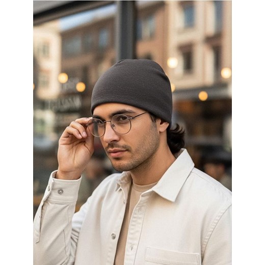 Sinsay - Czapka beanie basic z wiskozą 2 pack - szary Sinsay One Size Sinsay