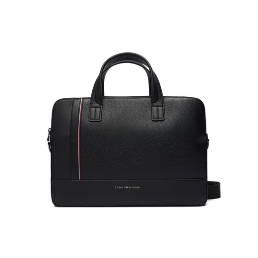 Torba na laptopa Tommy Hilfiger Th Central Slim Computer Bag AM0AM13631 Czarny ze sklepu eobuwie.pl w kategorii Torby na laptopa - zdjęcie 186605195
