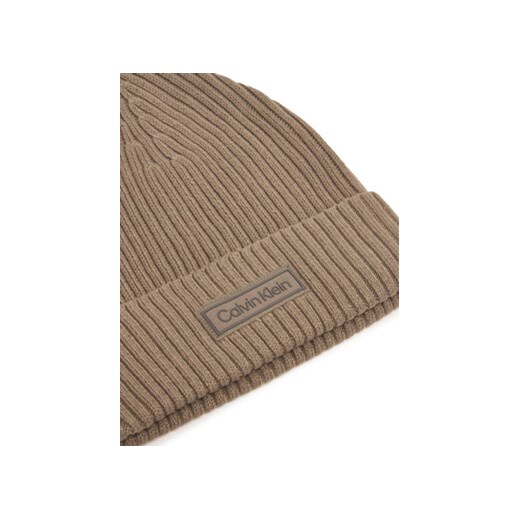 Czapka Calvin Klein Patch Chunky LV04D8053G Beżowy Calvin Klein OS eobuwie.pl