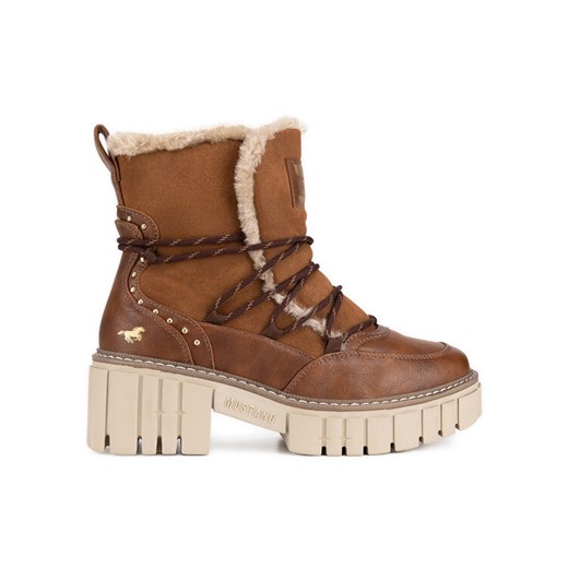 Mustang Trzewiki 1447-601 Brązowy ze sklepu MODIVO w kategorii Botki - zdjęcie 186605797