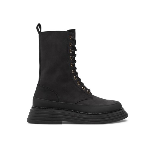 Pollini Trzewiki SA24074G1LTO0000 Czarny ze sklepu MODIVO w kategorii Botki - zdjęcie 186605989