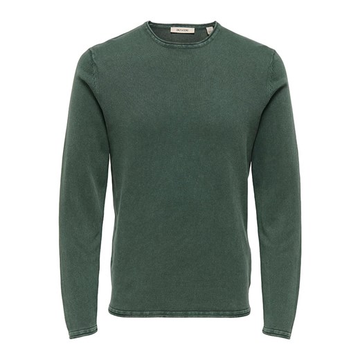 ONLY &amp; SONS Sweter &quot;Garson&quot; w kolorze ciemnozielonym ze sklepu Limango Polska w kategorii Swetry męskie - zdjęcie 186608915