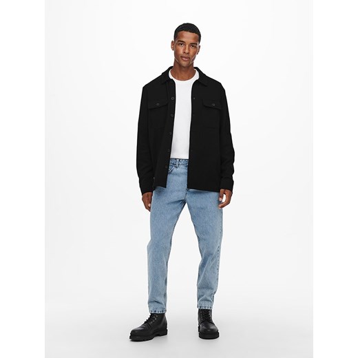 ONLY &amp; SONS Kurtka koszulowa &quot;Newkodyl&quot; w kolorze czarnym Only & Sons S promocja Limango Polska