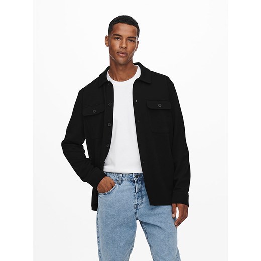 ONLY &amp; SONS Kurtka koszulowa &quot;Newkodyl&quot; w kolorze czarnym Only & Sons S promocja Limango Polska