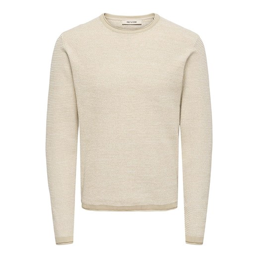 ONLY &amp; SONS Sweter &quot;Eric&quot; w kolorze beżowym ze sklepu Limango Polska w kategorii Swetry męskie - zdjęcie 186609056