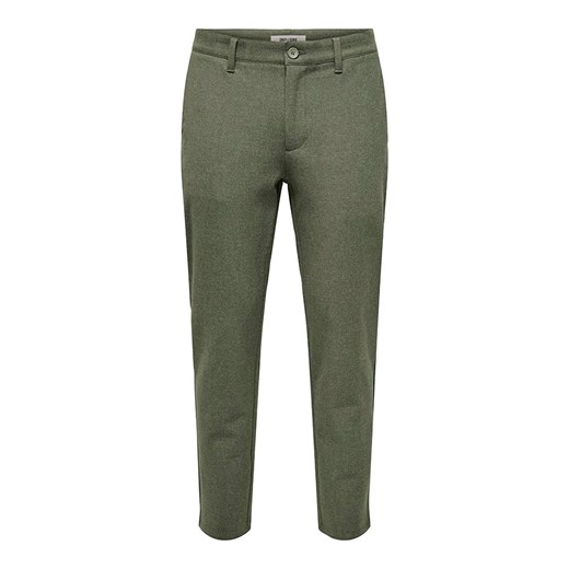 ONLY &amp; SONS Spodnie chino &quot;Mark&quot; - Slim fit - w kolorze khaki ze sklepu Limango Polska w kategorii Spodnie męskie - zdjęcie 186609107