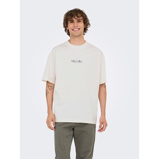 ONLY &amp; SONS Koszulka w kolorze białym ze sklepu Limango Polska w kategorii T-shirty męskie - zdjęcie 186609176