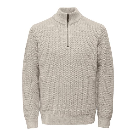 ONLY &amp; SONS Sweter &quot;Rolf&quot; w kolorze beżowym ze sklepu Limango Polska w kategorii Swetry męskie - zdjęcie 186609185