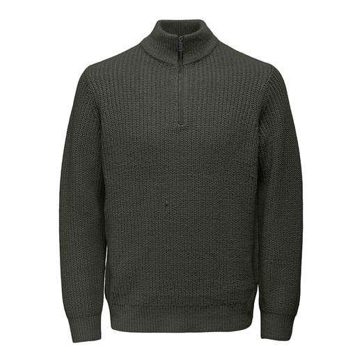 ONLY &amp; SONS Sweter &quot;Rolf&quot; w kolorze khaki ze sklepu Limango Polska w kategorii Swetry męskie - zdjęcie 186609187