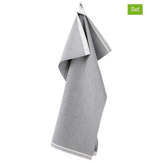 Framsohn Ściereczki (4 szt.) &quot;Modern Kitchen&quot; w kolorze szarym do naczyń ze sklepu Limango Polska w kategorii Ścierki kuchenne - zdjęcie 186609527