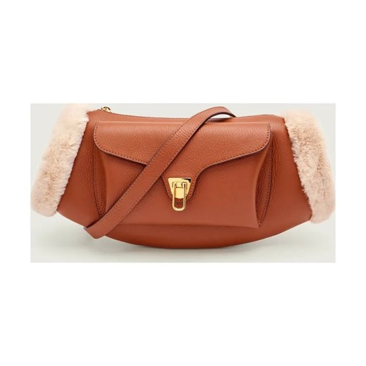 Coccinelle Skórzana torebka na ramię BEAT | shearling ze sklepu Gomez Fashion Store w kategorii Torebki damskie - zdjęcie 186610387