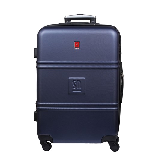 Granatowa średnia walizka 64 cm poszerzana Art Class Collection ze sklepu Słoń Torbalski w kategorii Walizki - zdjęcie 186611978