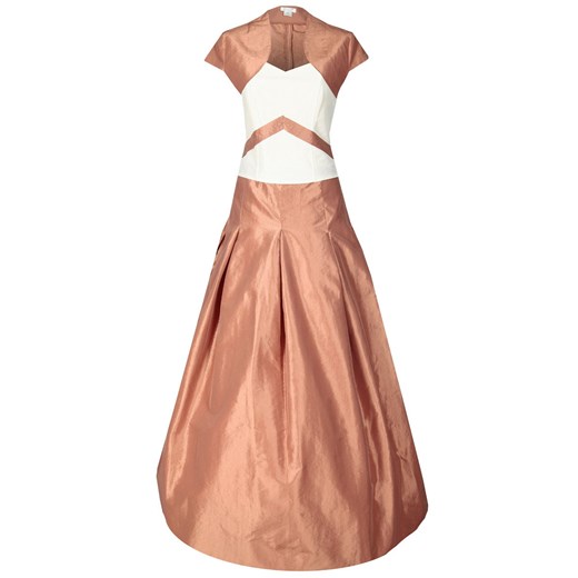 Sukienka FSU083 CEGLASTY + EKRI ze sklepu fokus.pl w kategorii Sukienki - zdjęcie 186612718