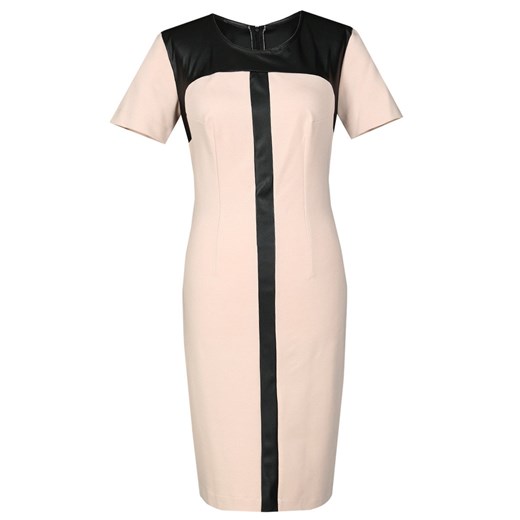 Sukienka FSU646  ŁOSOSIOWY JASNY + CZARNY ze sklepu fokus.pl w kategorii Sukienki - zdjęcie 186613048