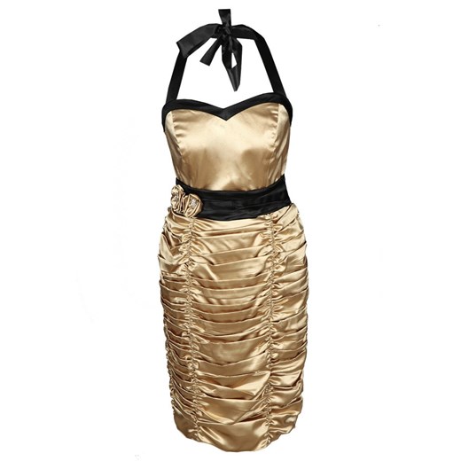 Sukienka FSU190 PIASKOWY CIEMNY ze sklepu fokus.pl w kategorii Sukienki - zdjęcie 186613519