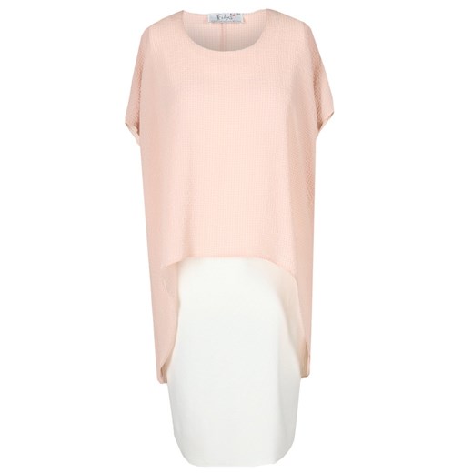 Sukienka FSU620  EKRI + ŁOSOSIOWY JASNY ze sklepu fokus.pl w kategorii Sukienki - zdjęcie 186613748