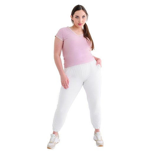 Spodnie FSD1078 EKRI ze sklepu fokus.pl w kategorii Spodnie damskie - zdjęcie 186613787