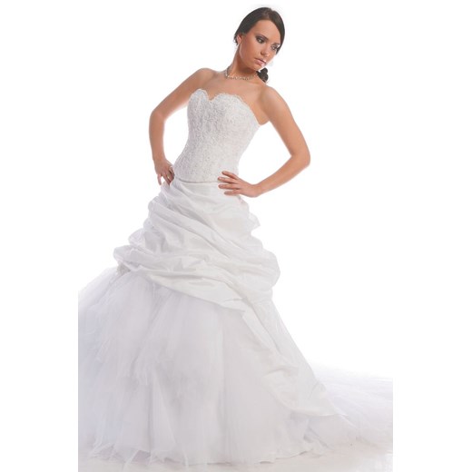 Suknia Ślubna FSS512 BIAŁY ze sklepu fokus.pl w kategorii Sukienki - zdjęcie 186613845