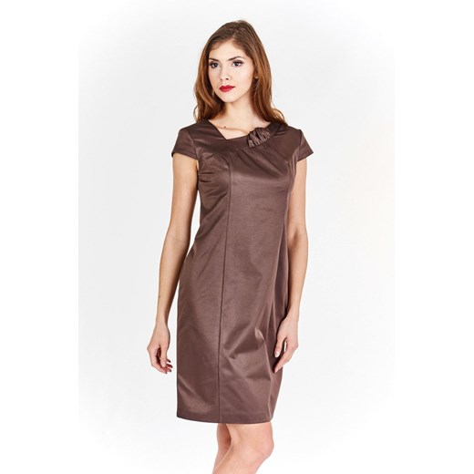 Sukienka FSU634 CZEKOLADOWY CIEMNY ze sklepu fokus.pl w kategorii Sukienki - zdjęcie 186614058