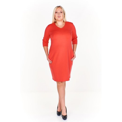 Sukienka FSU769 KORALOWY ze sklepu fokus.pl w kategorii Sukienki - zdjęcie 186614439