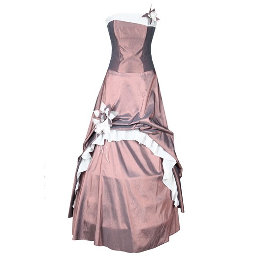 Sukienka FSU074 MIEDZIANO-RÓŻOWY BIAŁY ze sklepu fokus.pl w kategorii Sukienki - zdjęcie 186614479