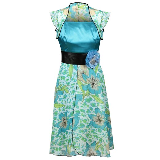 Sukienka FSU184 MULTIKOLOR TURKUS CIEMNY ze sklepu fokus.pl w kategorii Sukienki - zdjęcie 186614609