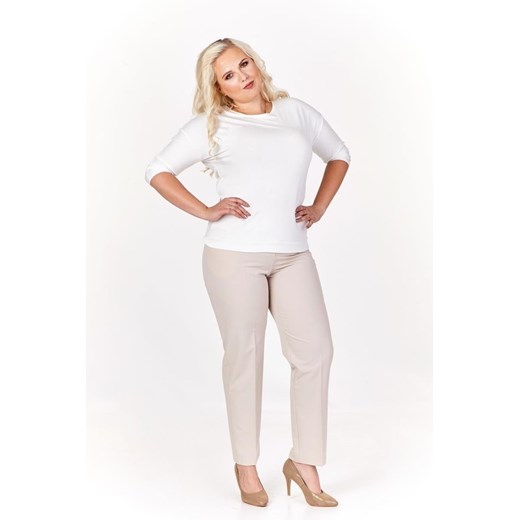 Spodnie FSD1131 BEŻOWY ze sklepu fokus.pl w kategorii Spodnie damskie - zdjęcie 186614625