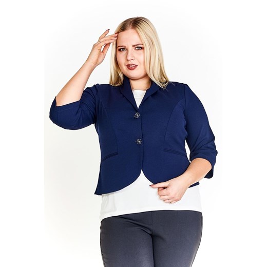 Żakiet FZA772 GRANATOWY ze sklepu fokus.pl w kategorii Marynarki damskie - zdjęcie 186614638