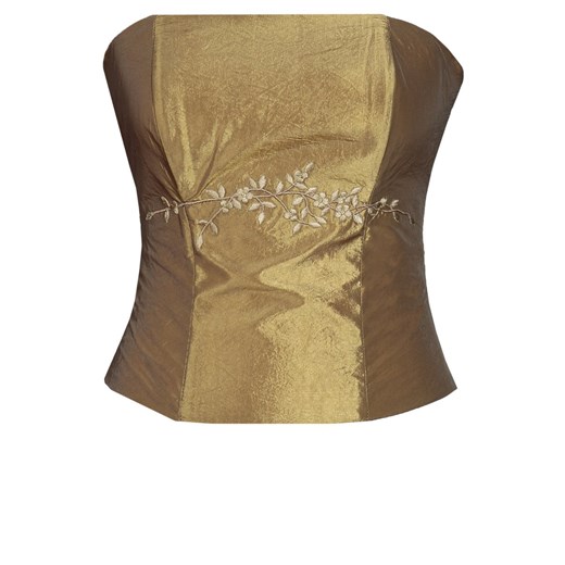 Gorset FGR042 ZŁOTY ŚREDNI  tafta ze sklepu fokus.pl w kategorii Bluzki damskie - zdjęcie 186614705