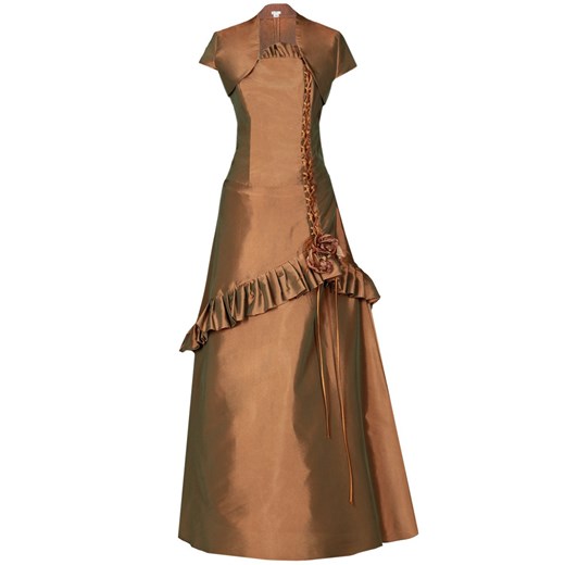 Sukienka FSU136 MIEDZIANO-ZIELONY ze sklepu fokus.pl w kategorii Sukienki - zdjęcie 186614736