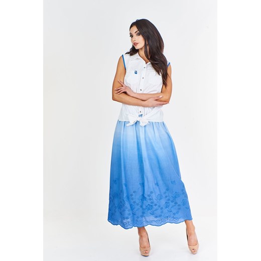 Spódnica FSP937 NIEBIESKI ombre ze sklepu fokus.pl w kategorii Spódnice - zdjęcie 186615188