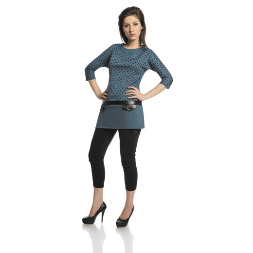 Tunika FTU407 ZIELONY MORSKI ze sklepu fokus.pl w kategorii Bluzki damskie - zdjęcie 186615228