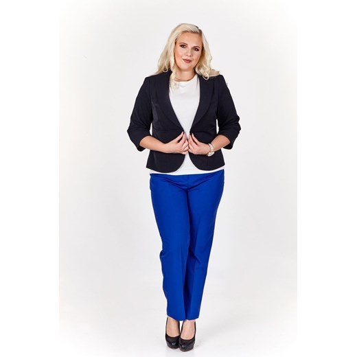 Żakiet FZA916 GRANATOWY małe kropki ze sklepu fokus.pl w kategorii Marynarki damskie - zdjęcie 186615306