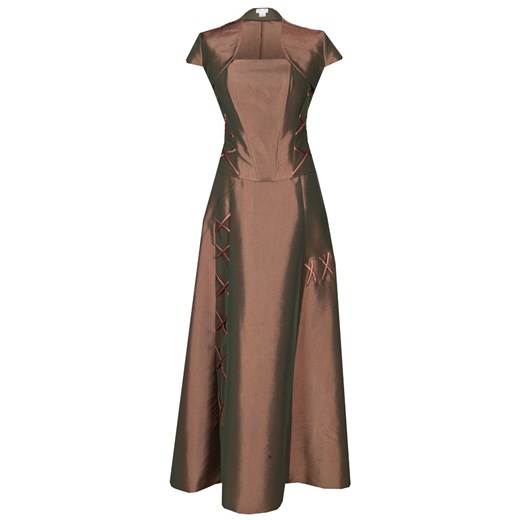 Sukienka FSU087 BRĄZOWO-MIEDZIANY ze sklepu fokus.pl w kategorii Sukienki - zdjęcie 186615617