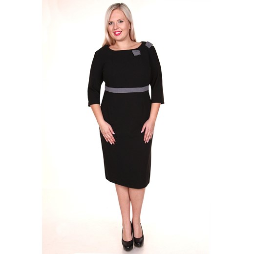 Sukienka FSU287 CZARNY SZARY ze sklepu fokus.pl w kategorii Sukienki - zdjęcie 186615656