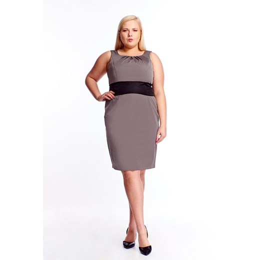 Sukienka FSU763 SZARY+CZARNY ze sklepu fokus.pl w kategorii Sukienki - zdjęcie 186615758