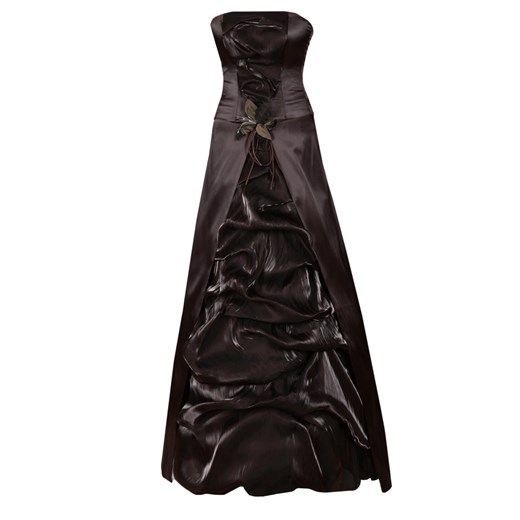 Sukienka FSU037 BURGUNDOWY + CZEKOLADOWY CIEMNY ze sklepu fokus.pl w kategorii Sukienki - zdjęcie 186615867